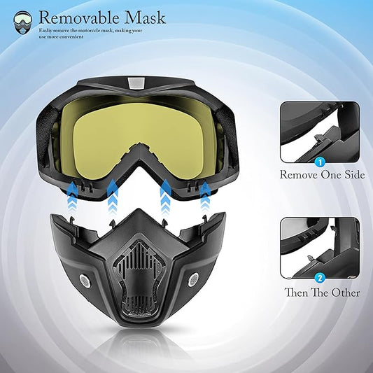 Goggles Mask Helmet Goggles Safety Yellow – BIKEYWEAR