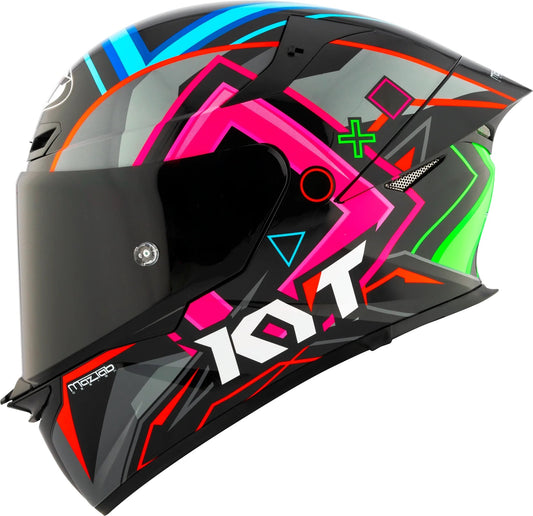 KYT TT-Revo Ratthapark Play Replica Helmet - Gloss Black Pink Green