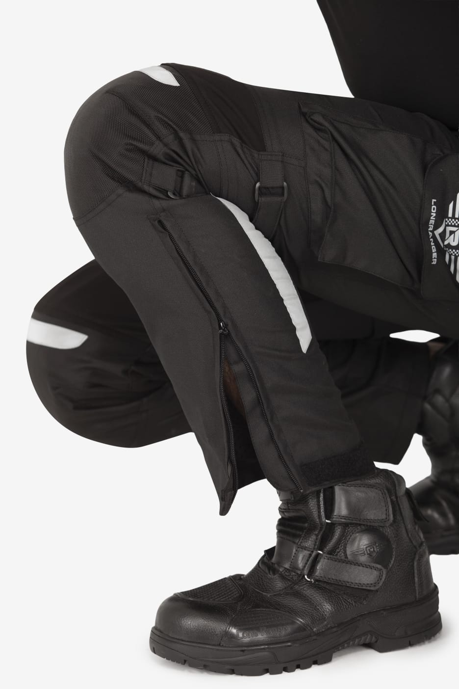 Lone Ranger Trotter Riding Trousers with Tail Bone Protector - Black | Enhanced Safety & Comfort