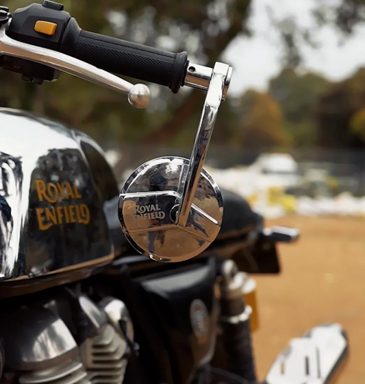 BAR END SIDE MIRRORS – CHROME SET OF -2 (ROYAL ENFIELD) compatible with GT 650 Meteor 350 super meteor 350,650. classic reborn