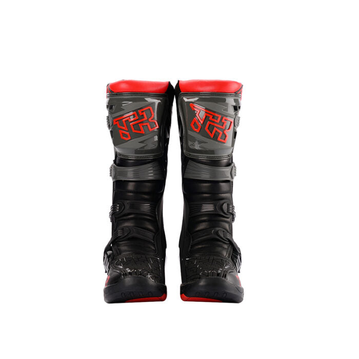 TR MTR T2 MOTOCROSS OFFROAD BOOTS GREY RED – TR TIGER INDIA