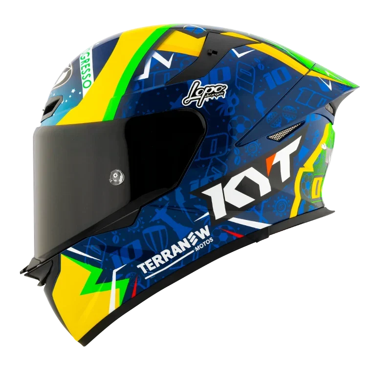KYT TT Revo Diogo Moreira 2024 Replica Gloss Blue Helmet
