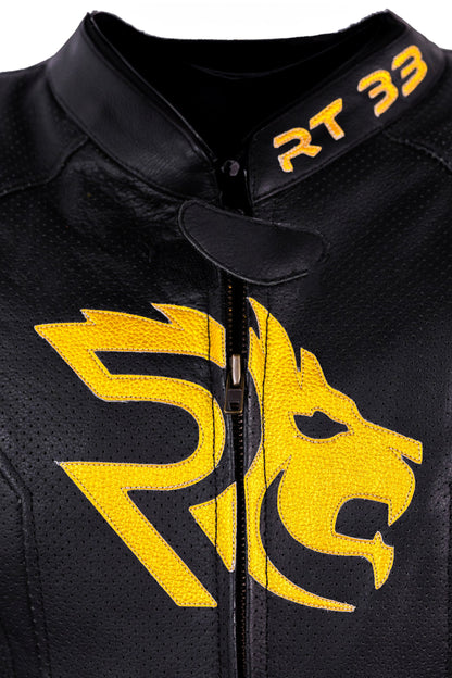 Roaring Toyz 33 Black Gold Racing Two Piece Suit High protection