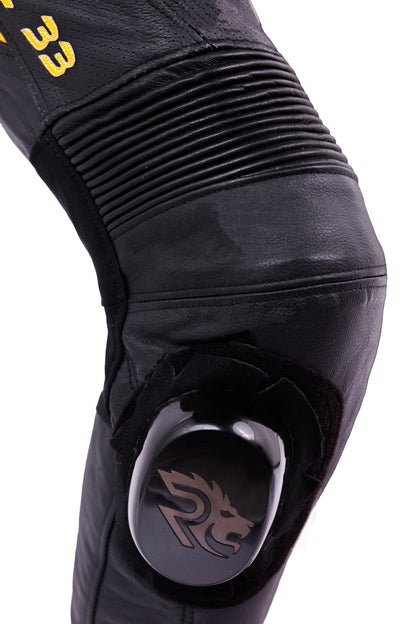 Roaring Toyz 33 Black Gold Racing Two Piece Suit High protection