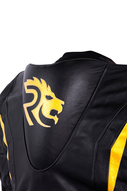 Roaring Toyz 33 Black Gold Racing Two Piece Suit High protection