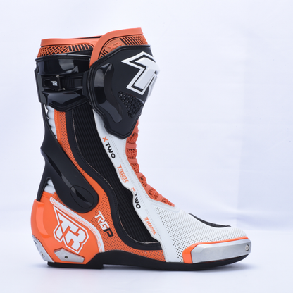 TIGER TR X2 PRO SPORTS RIDING BOOTS ORANGE WHITE | TIGER X TWO