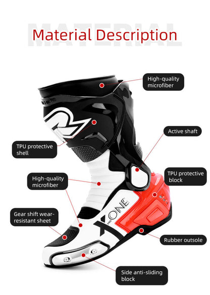 TR X ONE PRO RACING BOOTS RED WHITE – TR TIGER INDIA