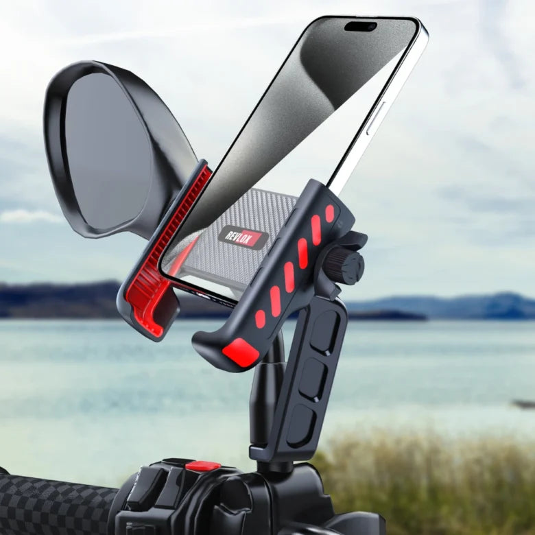 Revlox Clutch Rear View mount Mobile Holder for Bike & Cycle