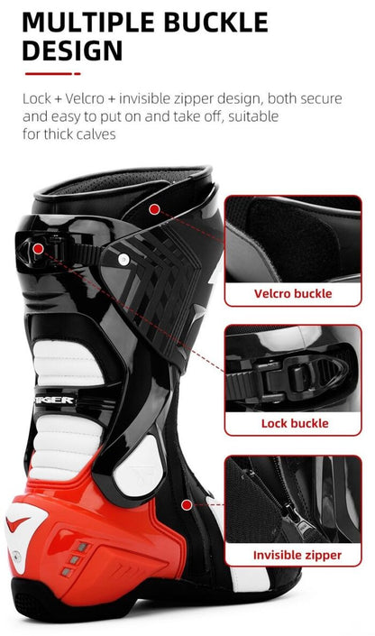 TR X ONE PRO RACING BOOTS RED WHITE – TR TIGER INDIA