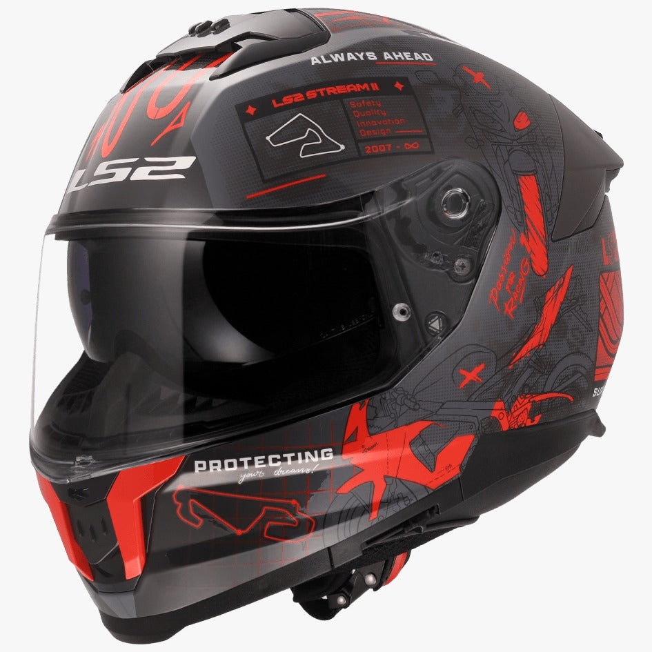Ls 2 FF320 GP Matt red stream 2 helmet
