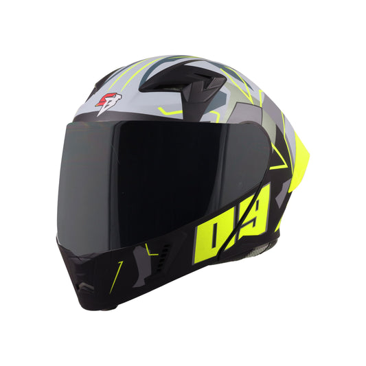 Steelbird SBA-20 09 ISI Certified Flip-Up Graphic Helmet for Men and W
