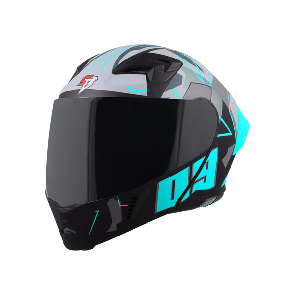 Steelbird SBA-20 09 ISI Certified Flip-Up Graphic Helmet for Men and W