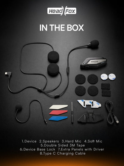 F20 Helmet Bluetooth Headset with Mic | Noise Cancellation | Voice Assistant & Siri