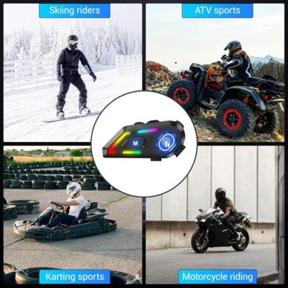 EDYELL C5 Motorcycle Helmet Bluetooth on ear Headset, Connects to 2 Phones at The Same Time Using Music & GPS, IP67 Waterproof, Supports Android & iOS, Compatible with All Helmets, Gift for Motorcycle – Edyell Official