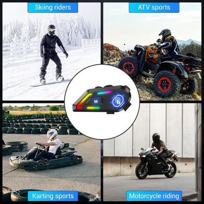 EDYELL C5 Motorcycle Helmet Bluetooth on ear Headset, Connects to 2 Phones at The Same Time Using Music & GPS, IP67 Waterproof, Supports Android & iOS, Compatible with All Helmets, Gift for Motorcycle – Edyell Official