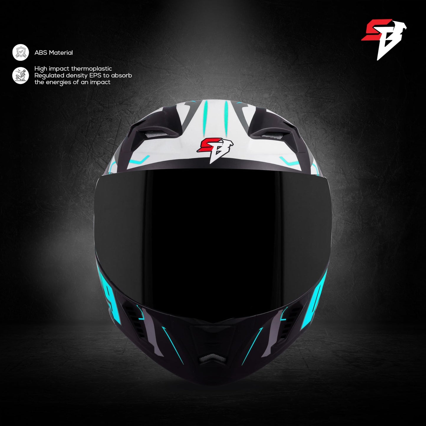 Steelbird SBA-20 09 ISI Certified Flip-Up Graphic Helmet for Men and W