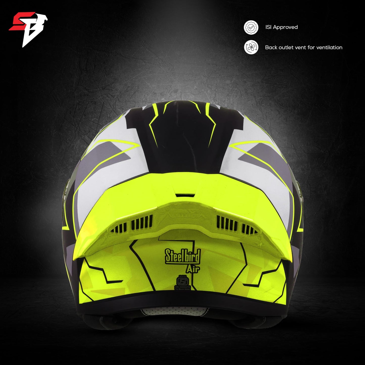 Steelbird SBA-20 09 ISI Certified Flip-Up Graphic Helmet for Men and W