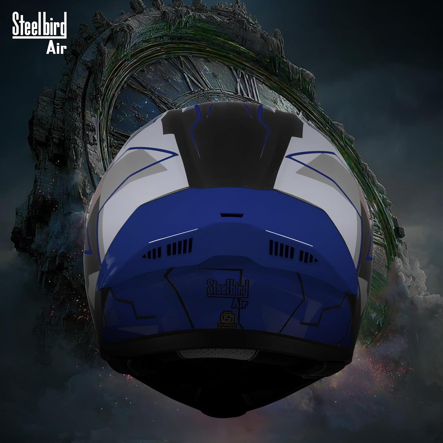 Steelbird SBA-20 06 ISI Certified Flip-Up Graphic Helmet for Men with