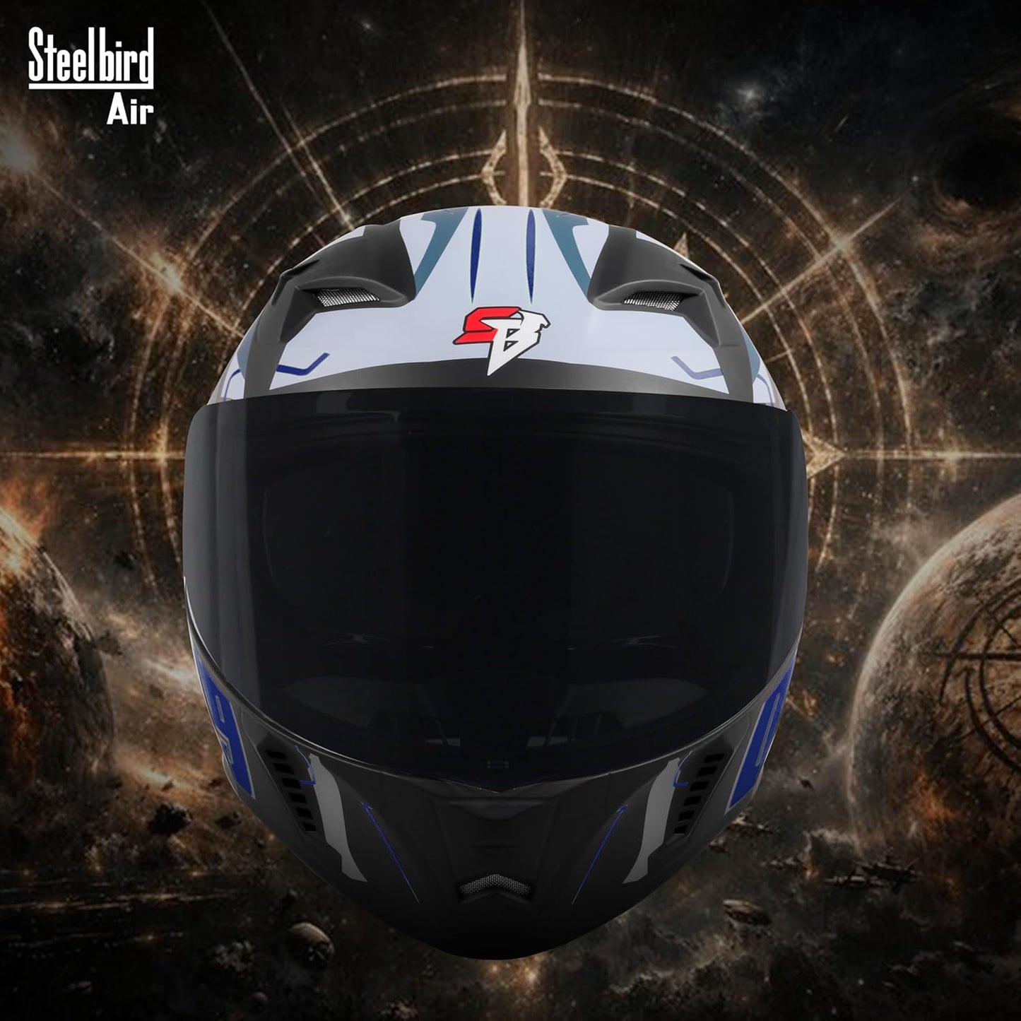 Steelbird SBA-20 06 ISI Certified Flip-Up Graphic Helmet for Men with