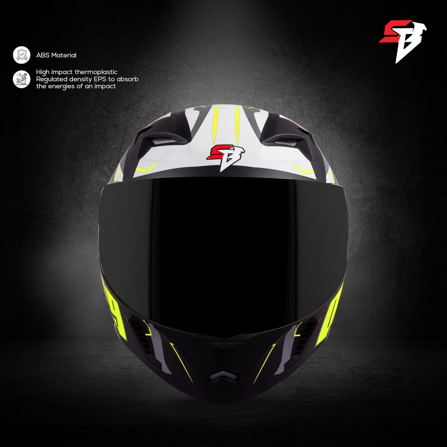 Steelbird SBA-20 09 ISI Certified Flip-Up Graphic Helmet for Men and W