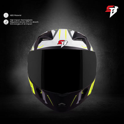 Steelbird SBA-20 09 ISI Certified Flip-Up Graphic Helmet for Men and W