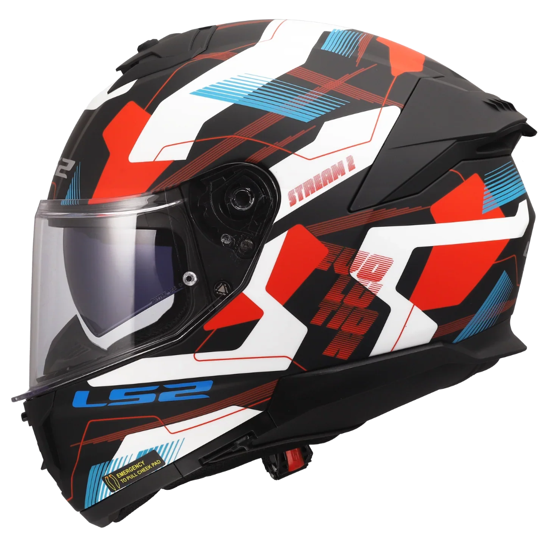 LS2 FF320 STREAM II VINTAGE MIKA WHITE BLUE RED