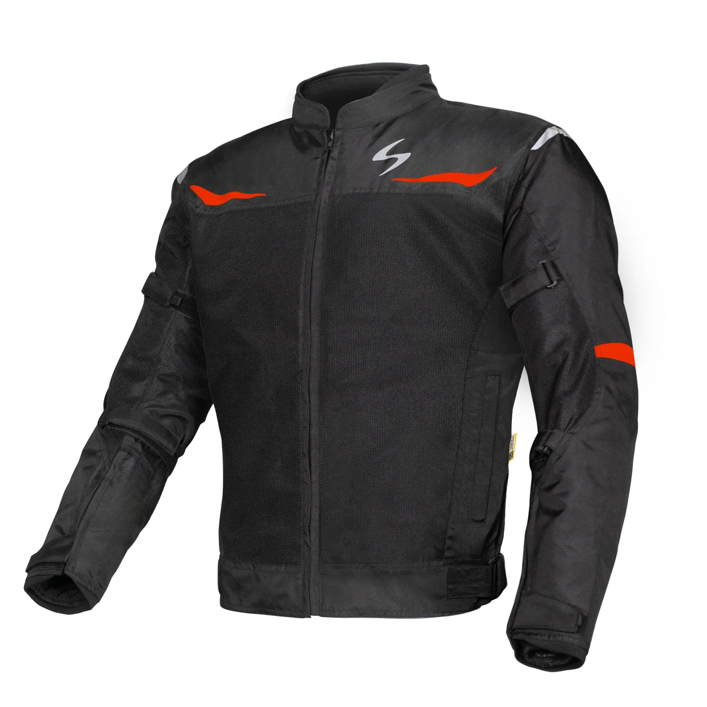 Scala Blaze Riding Jacket - Black and Red|  BIKEYWEAR