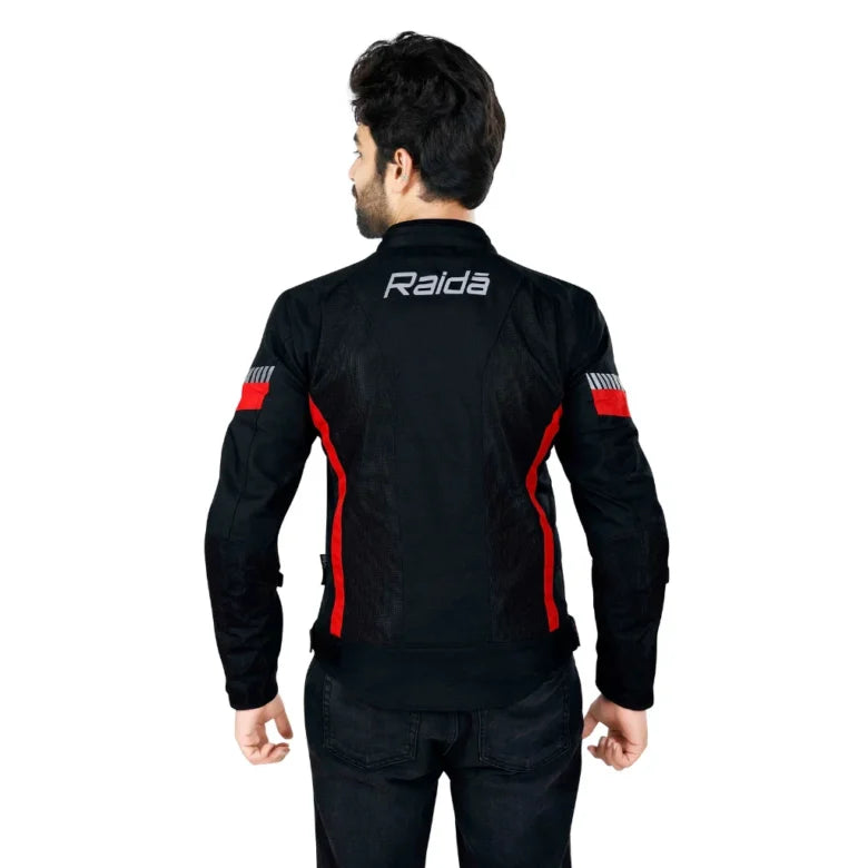 Raida BOLT Motorcycle Jacket | Red - Raidagears | Level 2 Armors