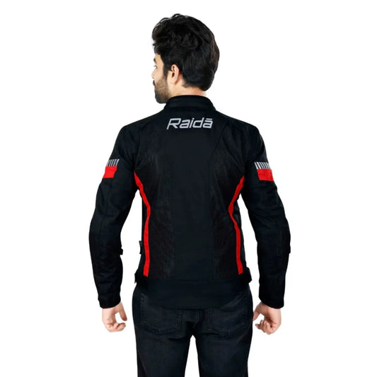 Raida BOLT Motorcycle Jacket | Red - Raidagears | Level 2 Armors