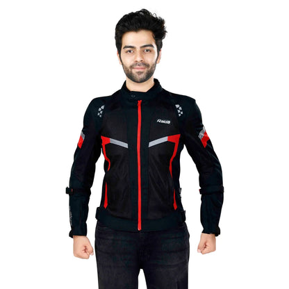 Raida BOLT Motorcycle Jacket | Red - Raidagears | Level 2 Armors