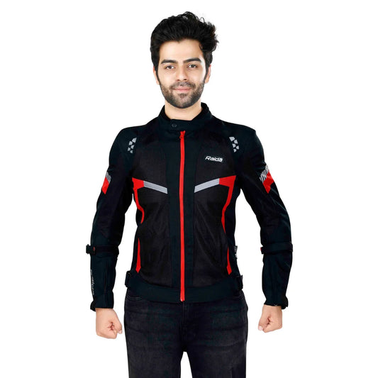 Raida BOLT Motorcycle Jacket | Red - Raidagears | Level 2 Armors