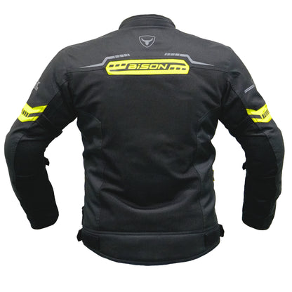 Bison CLAVIS Jacket Black Neon With Rain liner and inner Liner