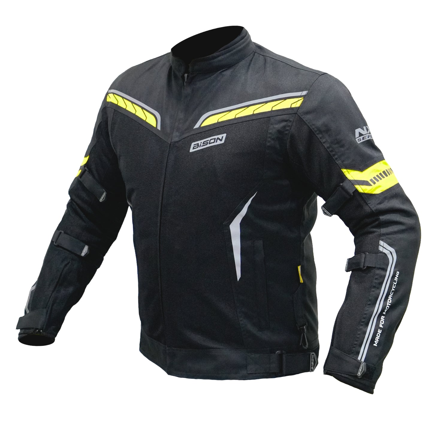 Bison CLAVIS Jacket Black Neon With Rain liner and inner Liner