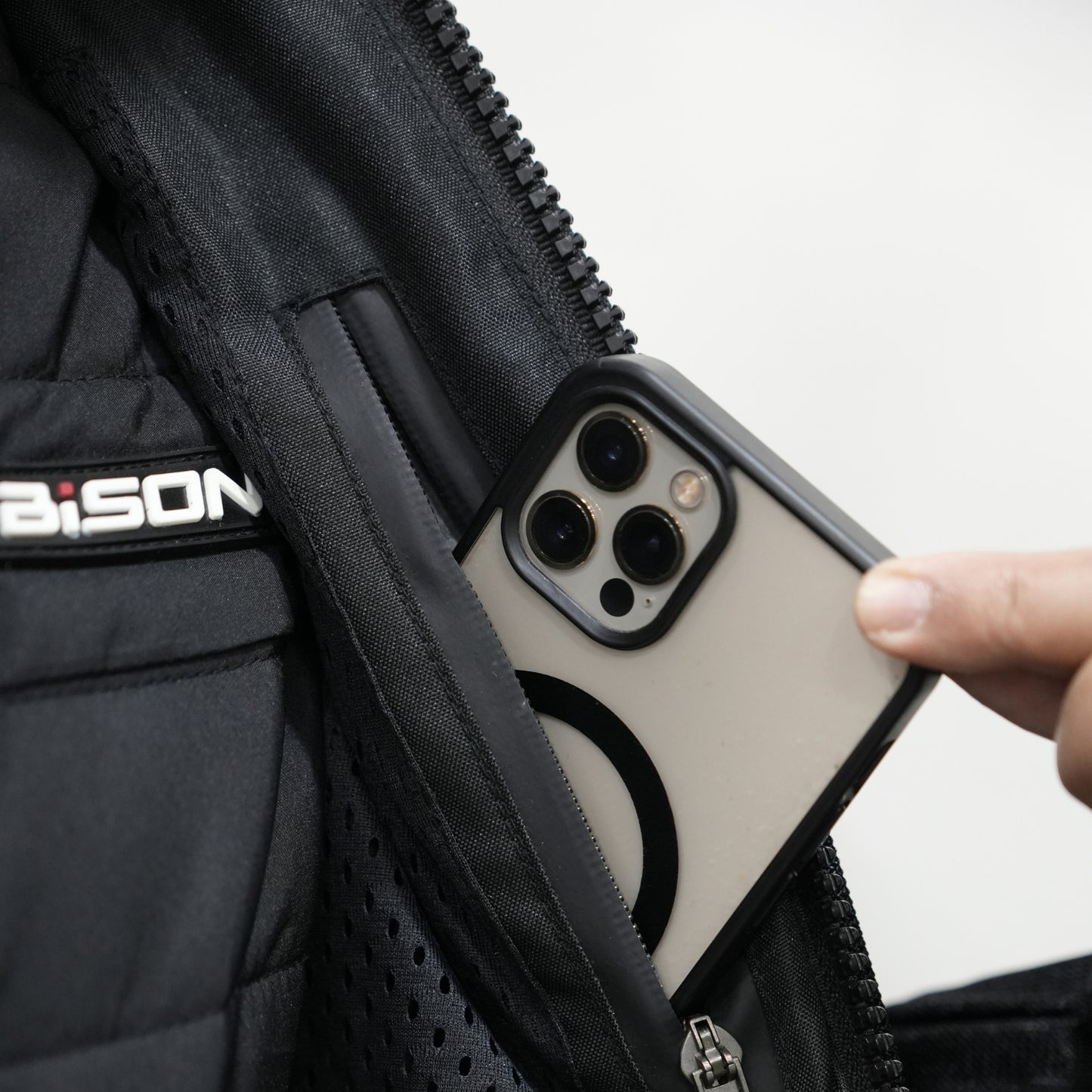 Bison CLAVIS Jacket Black Neon With Rain liner and inner Liner