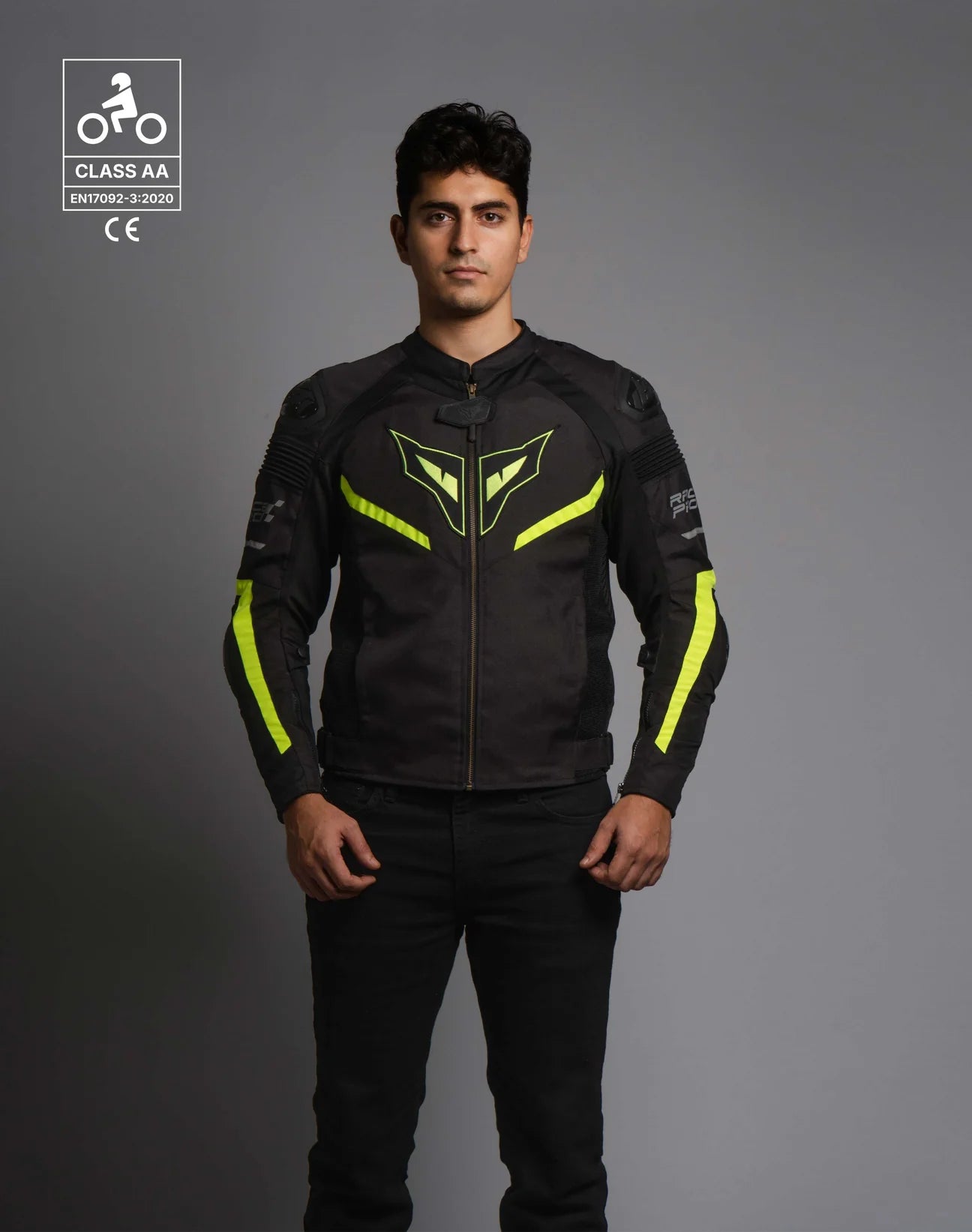 DSG Race Pro V3 Riding Jacket neon black | FREE SHIPPING
