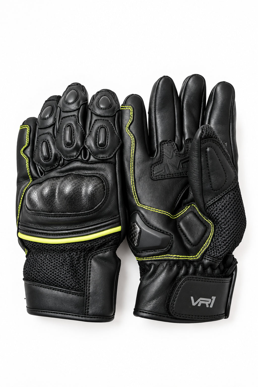 VR 666 Biking Gloves Black Neon