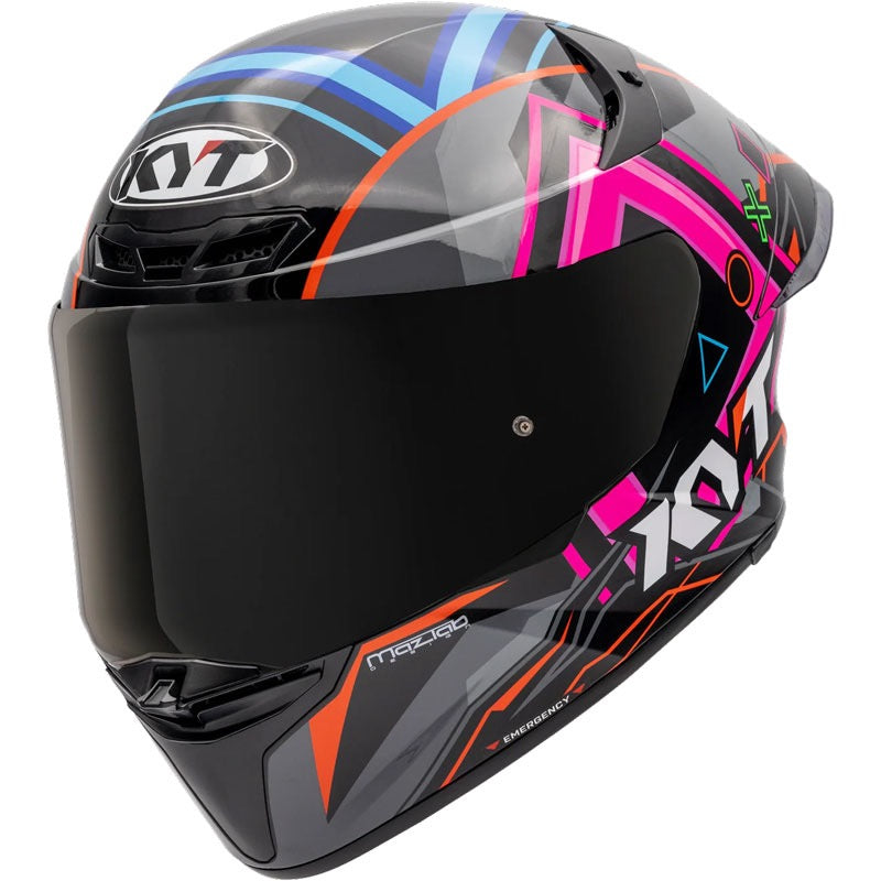 KYT TT-Revo Ratthapark Play Replica Helmet - Gloss Black Pink Green