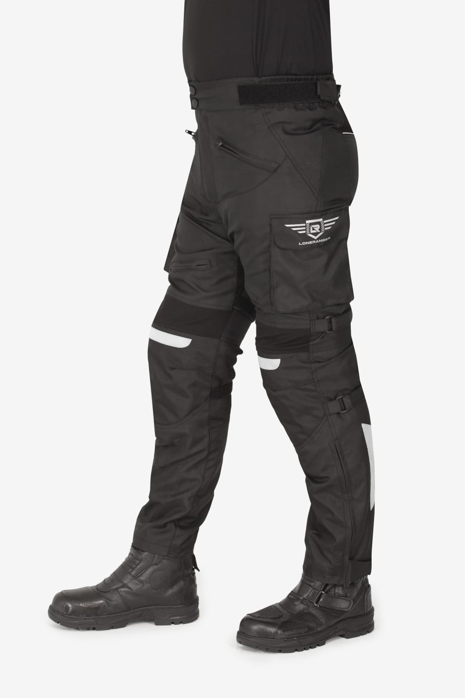 Lone Ranger Trotter Riding Trousers with Tail Bone Protector - Black | Enhanced Safety & Comfort