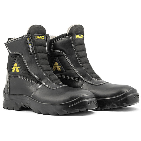 Orazo PICUS Trail Velcro Water Resistant Motorcycle Riding Boots (Black) (VWR)