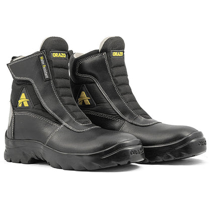 Orazo PICUS Trail Velcro Water Resistant Motorcycle Riding Boots (Black) (VWR)