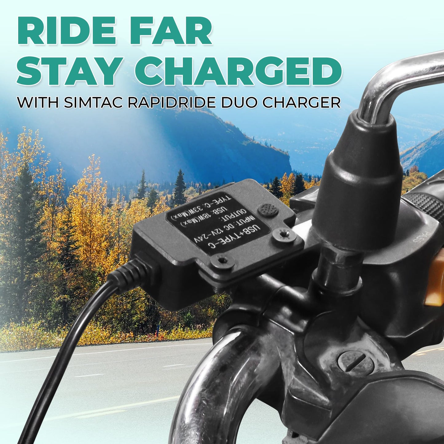 Simtac rapidride duo 51w charger with USB-A & Type-C – Simtac®