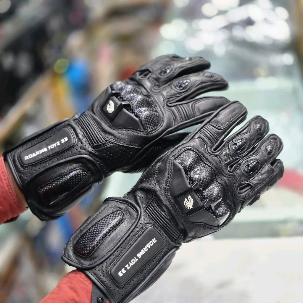 Roaring Toyz Riding Gloves | Night fury | Full Gaunlet | Bikeywear