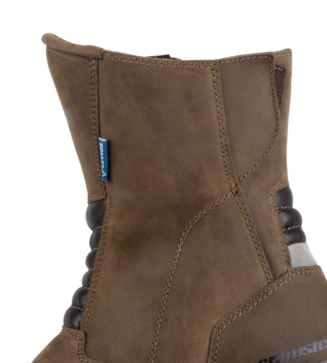 CRAMSTER FLUX MOTORCYCLE TOURING BOOTS BROWN COLOUR | BIKEYWEAR