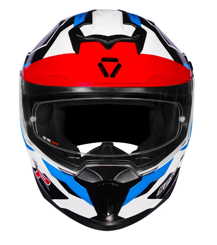 HELMET KORDA SONIC GP FLASH GLOSS WHITE RED BLUE