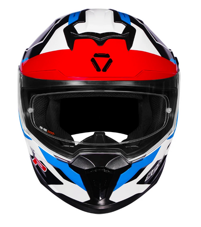 HELMET KORDA SONIC GP FLASH GLOSS WHITE RED BLUE