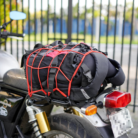 66BHP Stretch Cargo Net 15 x 15 inch with 6 Scratch-Proof Hooks – Motorcycle Luggage Net