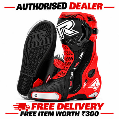 TIGER TR X2 PRO SPORTS BIKE RIDING BOOTS WITH ATTACHED INNER BOOTIE