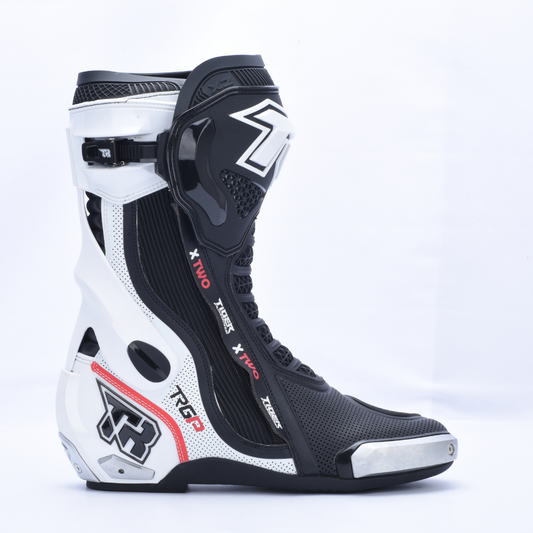 TIGER TR X2 PRO SPORTS BIKE RIDING BOOTS BLACK WHITE