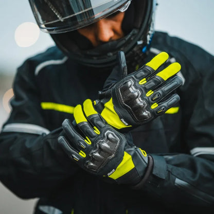 Raida Carbonite Motorcycle Gloves | Carbon Fiber Knuckle