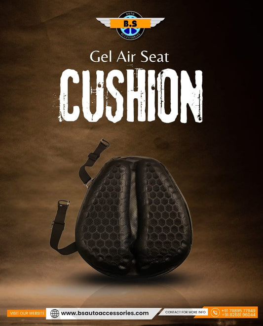MOTORCYCLE AIR GEL SEAT / SHOCK ABSORBING CUSHION - Bs Auto Accessories